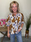 Falling for You Floral Print Scallop Detail Top 110 Tops - Ella Chic Boutique