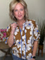 Falling for You Floral Print Scallop Detail Top 110 Tops - Ella Chic Boutique