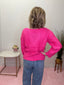 Fashion - Forward Bright Pink Knit Sweater 130 Sweaters - Ella Chic Boutique