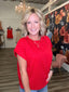 Feeling Cool Polka Dot Relaxed Top in Red 110 Tops- Ella Chic BoutiqueSewn and Seen