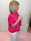 Feels Good Cropped Pocket Top in Fuchsia 110 Tops - Ella Chic BoutiqueVeryJ