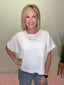 Feels Good Cropped Pocket Top in White 110 Tops - Ella Chic BoutiqueVeryJ