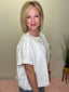Feels Good Cropped Pocket Top in White 110 Tops - Ella Chic BoutiqueVeryJ