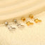 Flat Back Screw On Gold Cross Earrings in Stainless Steel