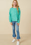 Floral Embroidered Brushed Sweatshirt - Girls