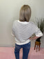 For Tomorrow Gray Stripe Short Sleeve Knit Top