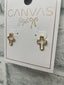 Foster Open Cross Stud Earrings in Gold 210 jewelry - Ella Chic BoutiqueCanvas Style
