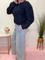 Free For All Denim Tie Front Pants Jeans wide leg trouser pleated miou muse ella chic boutique 