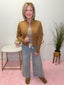 Free For All Denim Tie Front Pants Jeans wide leg trouser pleated miou muse ella chic boutique light wash