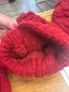 Fuzzy Knitted Pom Beanie Hats - RED