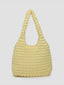 Georgia Quilted Puffy Hobo with Zip Closure- Pale Yellow