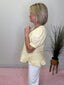 Gingham Yellow V-Neck Peplum Top 110 Tops- Ella Chic BoutiqueVine & Love