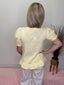 Gingham Yellow V-Neck Peplum Top 110 Tops- Ella Chic BoutiqueVine & Love