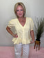 Gingham Yellow V-Neck Peplum Top