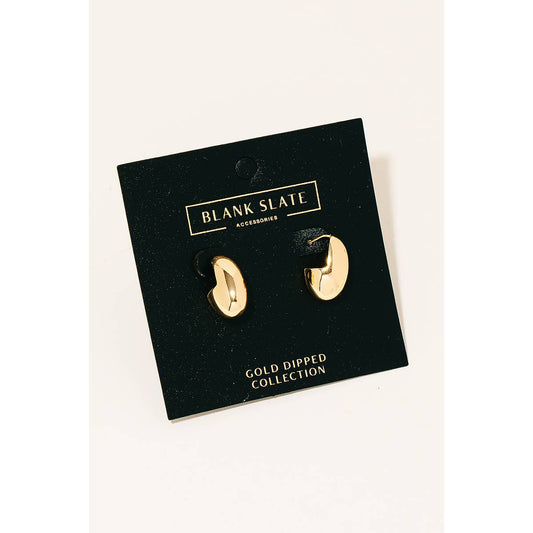 Glam Gold Dipped Oval Hoop Earrings