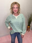 Go For Green Striped Top 110 Tops - Ella Chic BoutiqueSunday Edition