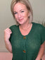 Gold Button Knit Sweater Vest in Dark Green 130 Sweaters- Ella Chic BoutiqueZenana