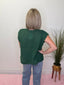 Gold Button Knit Sweater Vest in Dark Green 130 Sweaters- Ella Chic BoutiqueZenana