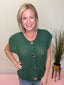 Gold Button Knit Sweater Vest in Dark Green 130 Sweaters- Ella Chic BoutiqueZenana