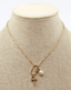 Gold Chain with Rhinestone Cross, Pearl, and Rhinestone Necklace