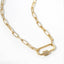 Gold Dipped Carabiner Paperclip Chain Necklace in Silver