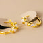 Gold Dipped Mini Pearl Studs Twisted Hoop Earrings 210 jewelry - Ella Chic BoutiqueAnarchy Street