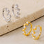 Gold Dipped Mini Pearl Studs Twisted Hoop Earrings 210 jewelry - Ella Chic BoutiqueAnarchy Street