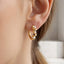 Gold Dipped Mini Pearl Studs Twisted Hoop Earrings 210 jewelry - Ella Chic BoutiqueAnarchy Street