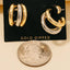 Gold Dipped Two Tone Layered Tube Hoop Earrings 210 jewelry - Ella Chic BoutiqueAnarchy Street