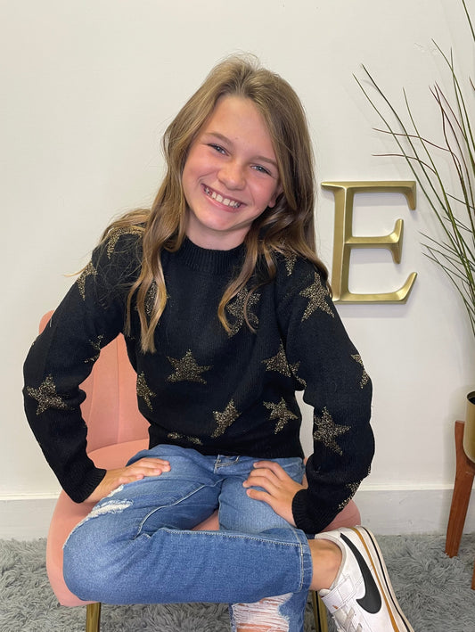 Gold Star Sweater - Girls