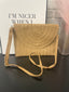 Golden Hour Straw Crossbody Clutch