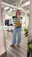 Green and White Striped Sleeveless Knit Top 110 Tops- Ella Chic BoutiqueBibi