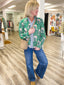 Green With Envy Floral Blouse 110 Tops- Ella Chic BoutiqueJodifl
