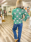 Green With Envy Floral Blouse 110 Tops- Ella Chic BoutiqueJodifl