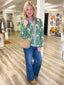Green With Envy Floral Blouse
