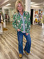 Green With Envy Floral Blouse 110 Tops- Ella Chic BoutiqueJodifl