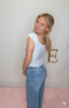 Here and Now Light Blue Polka Dot Peplum Top
