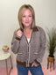 Herringbone Knit Cardigan in Brown 130 Sweaters - Ella Chic Boutique
