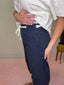 High Rise Eyelet Detail Barrel Pants in Navy 170 Pants- Ella Chic BoutiqueLe Lis