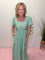 Hit the Spot Milena Pink and Green Maxi Dress