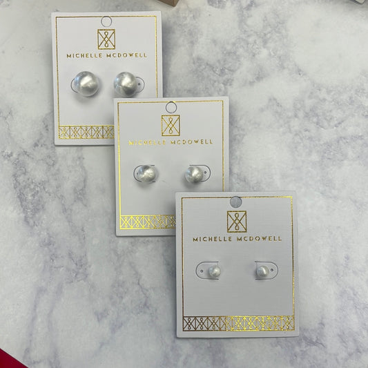 Step It Up Brushed Silver Earrings - Ella Chic Boutique