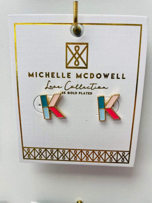 Luxe Initial Earrings - Ella Chic Boutique