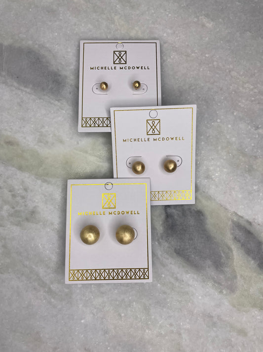 Step It Up Brushed Gold Earrings - Ella Chic Boutique