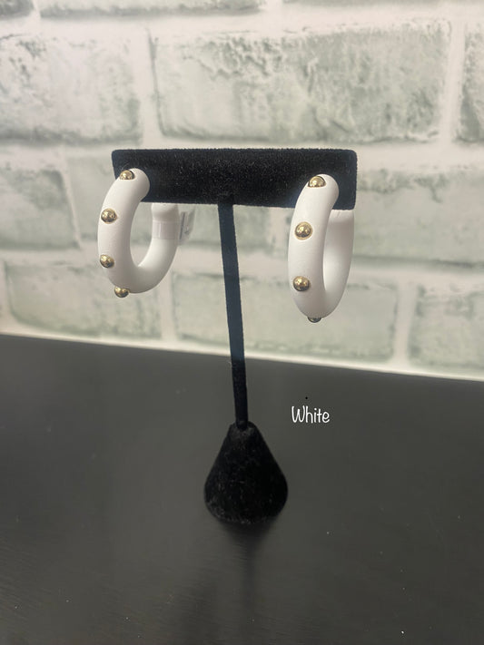 Candace Studded Hoops - Ella Chic Boutique