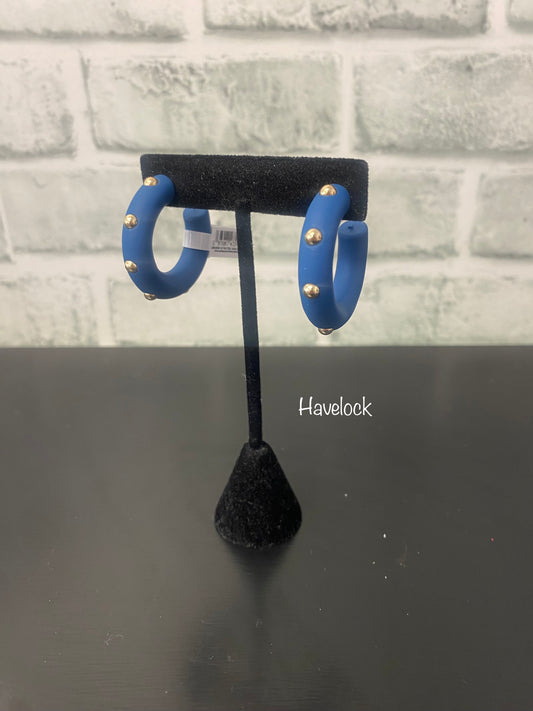 Candace Studded Hoops - Ella Chic Boutique