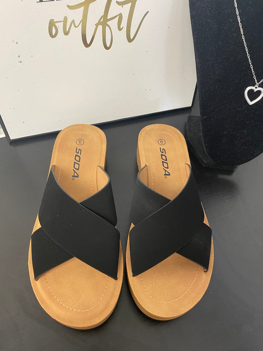 Sweet Summer Sandal in Black - Ella Chic Boutique