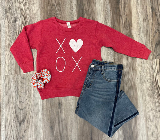 XOXO Sweatshirt - Toddler Girls - Ella Chic Boutique