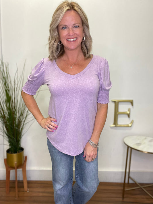 The Real One Purple Top - Ella Chic Boutique