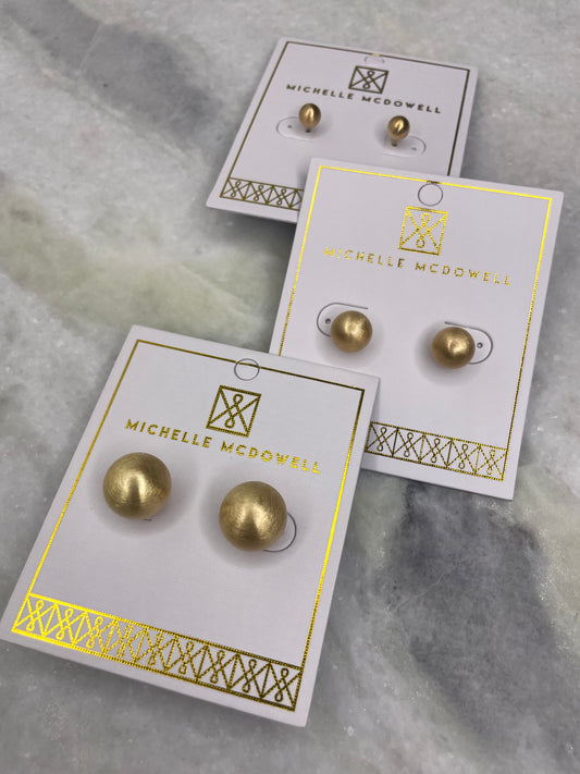 Step It Up Brushed Gold Earrings - Ella Chic Boutique