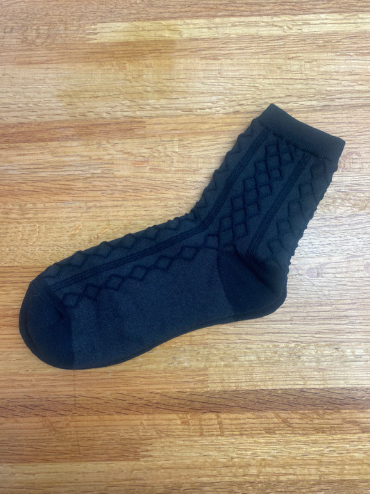 Cable Knit Crew Socks - Ella Chic Boutique